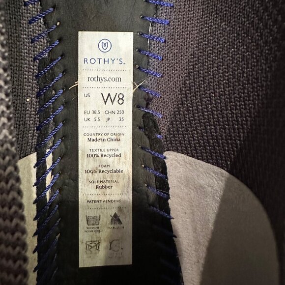 ROTHY'S WOMENS GRAY FLAT SLIP ON SHOES SIZE 8 - Picture 9 of 10